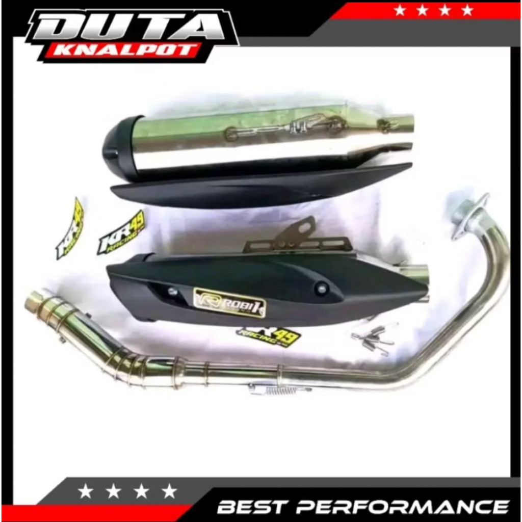 knalpot rob 1  standard racing JUPITER MX VERZA MEGAPRO GL PRO TIGER CBR MEGAPRO MONO SCORPIO VIXION