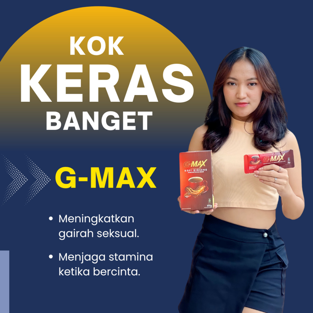 

Kopi G-MAX Minuman Kopi Gingseng 1 Box Isi 10 Sachet Original