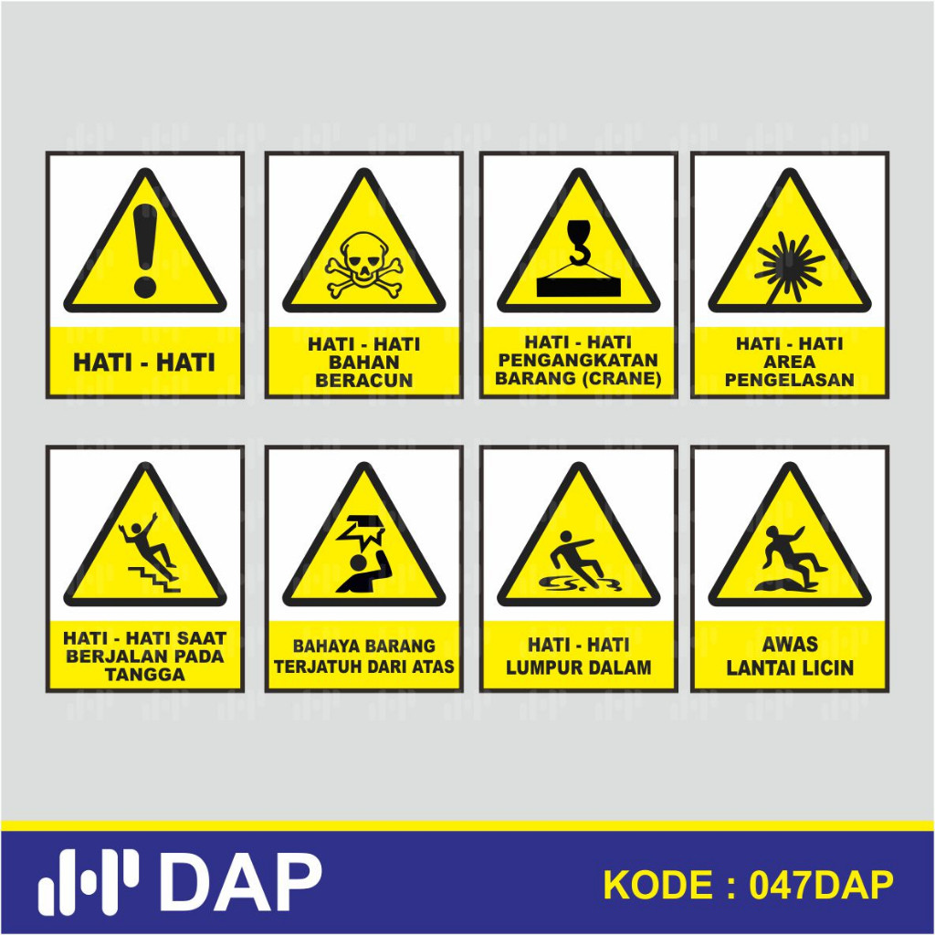 

047 - STIKER SAFETY RAMBU K3 - 20 x 25 CM - VYNIL - TERBAIK Exclusive Modification