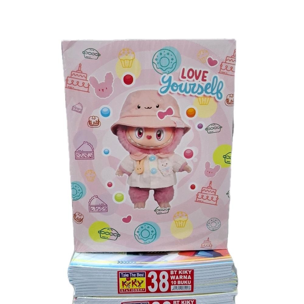 

1 pack Buku Tulis kiky warna 38 lembar (10 buku) dalam kertasnya garis berwarna