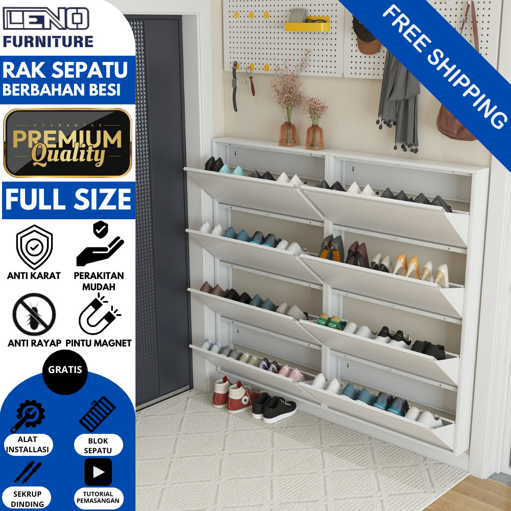 RAK SEPATU BESI LEMARI SEPATU SUSUN TERTUTUP RAK SEPATU BESI KUAT TEBAL RAK SEPATU TERTUTUP BESI