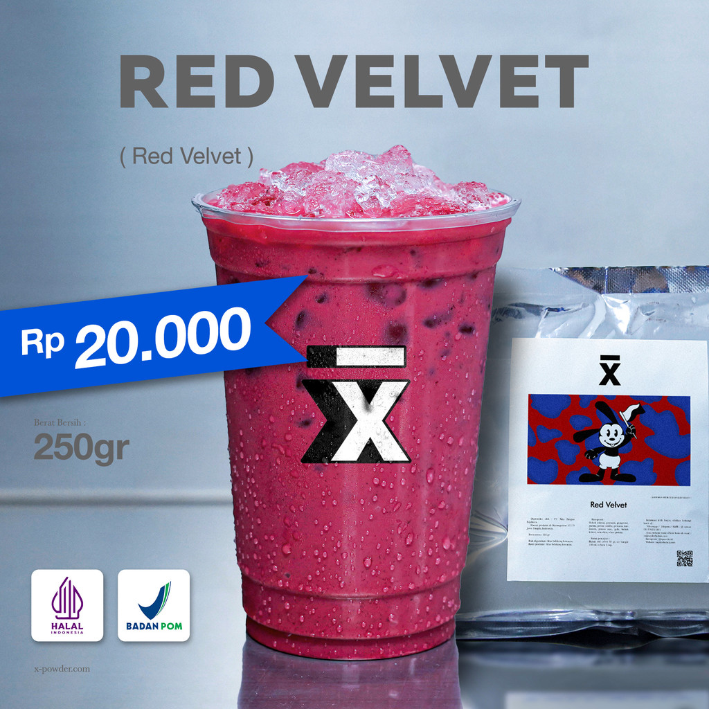

X Powder - Bubuk Minuman Red Velvet 250gr