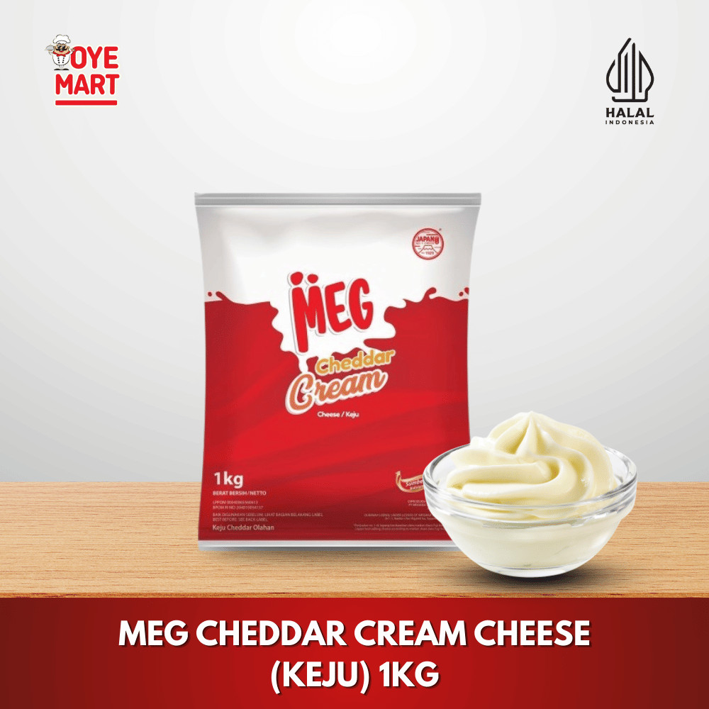

MEG CHEDDAR CREAM CHEESE 1KG / KRIM KEJU