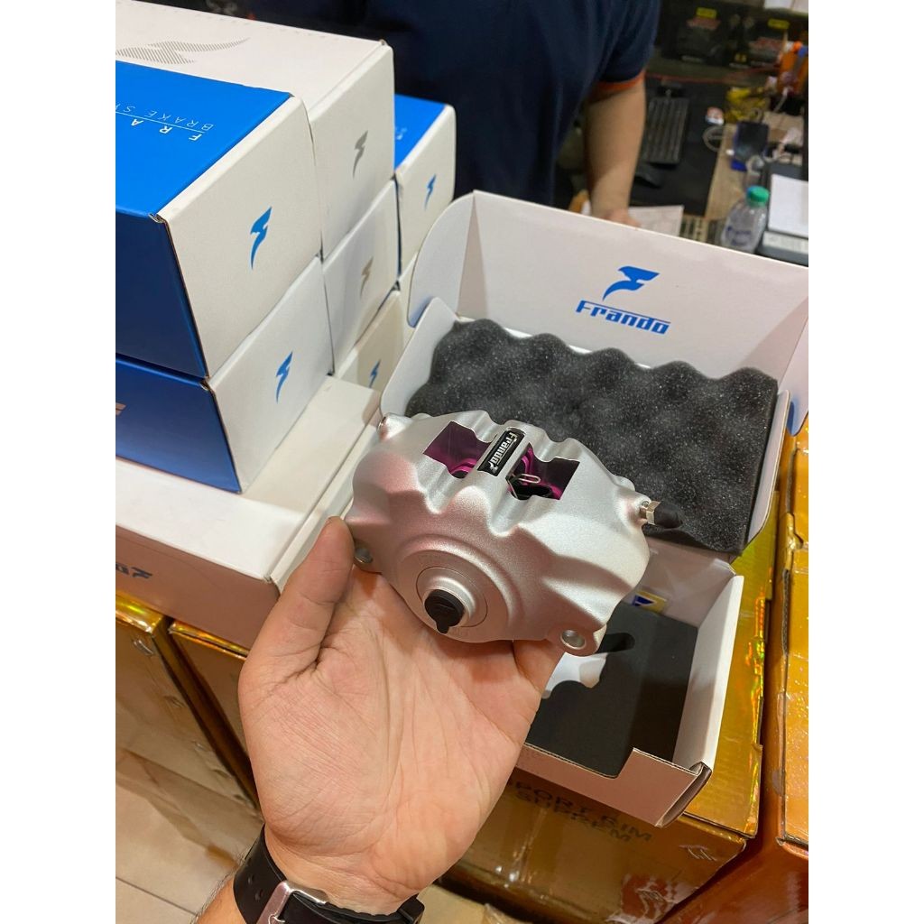 Termurah Kaliper Frando 2P 2Piston Monoblock FCF 684M Silver Pitch 84mm Silver Hitam Black Nmax Vari