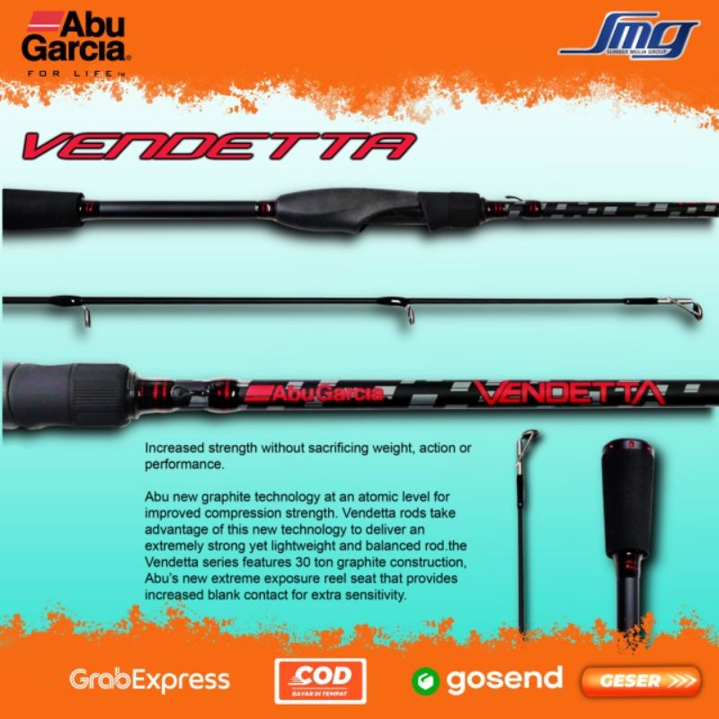 JORAN PANCING ABU GARCIA VENDETTA ORIGINAL TERBARU CARBON SPINNING CASPANCING | PERLENGKAPAN PANCING