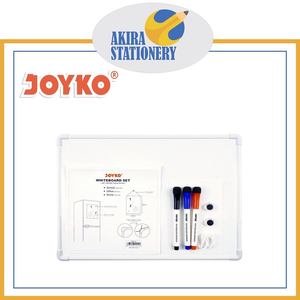 

Papan Tulis Putih JOYKO WBS 10 / Whiteboard Set Magnet WBS-10 ( SET )