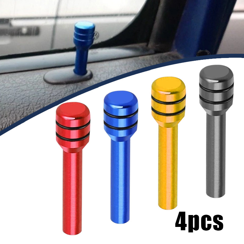4pcs Universal Kunci Pintu Mobil Knob Kunci Pintu Mobil Pin Kunci Pintu Mobil Untuk Modifikasi Knob 