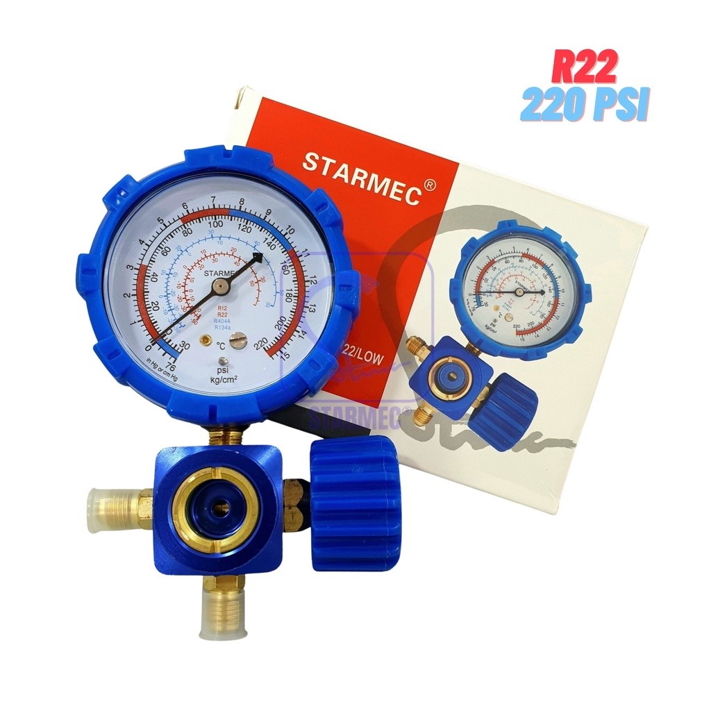 

YUH Manifold AC Single R32 R410a R22 Shtglass (Knob Plastik) Low