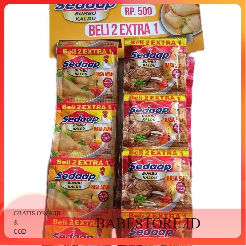

2 renteng (36 pcs) sedaap bumbu kaldu rasa ayam/rasa sapi