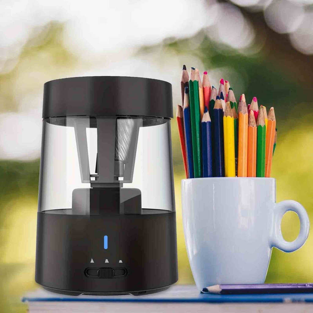 

New Electric Auto Portable Pencil Sharpener Fully Automatic Stop For Colored Pencils Sharpen Mechanical for Office School Adults