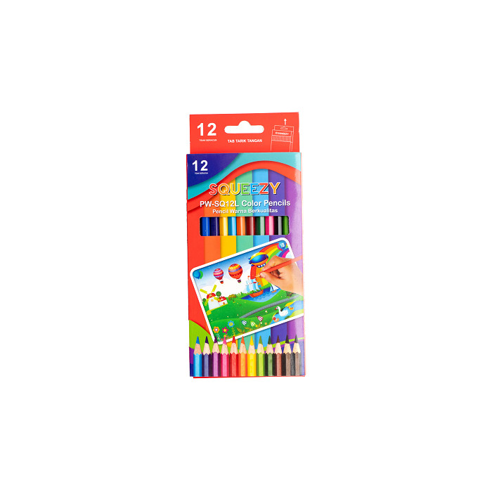 

Pensil Warna 12 Warna Squeezy Panjang