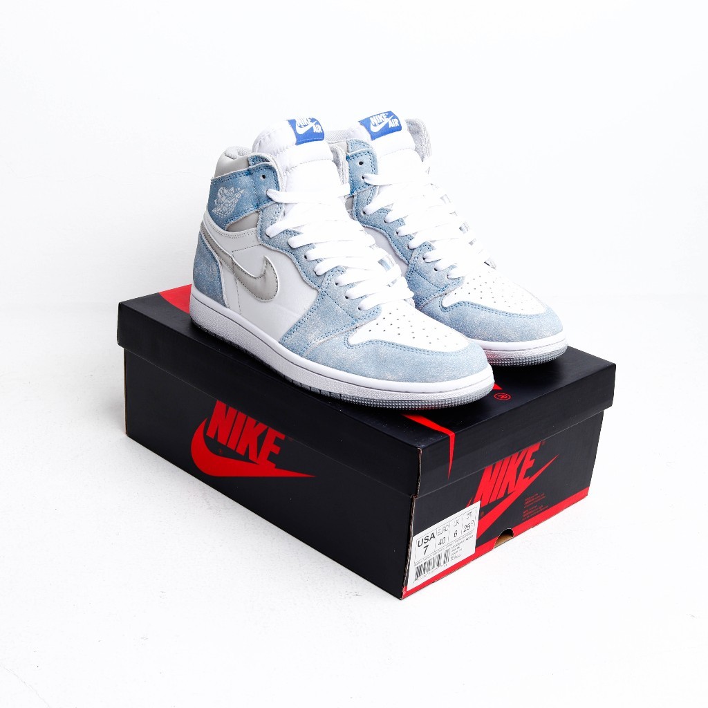 (ZEEZ) Sepatu Nike Air Jordan 1 Retro High Turbo Hyper Royal Blue