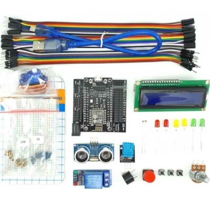 

NS99 paket kit iot trainer internet of nodemcu lolin v3 v2 esp8266 belajar