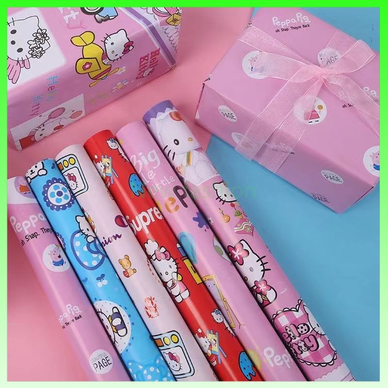 

Kertas kado/kertas kado pola kartun/kertas kado ukuran besar (50*75cm) minimal order 10 lembar