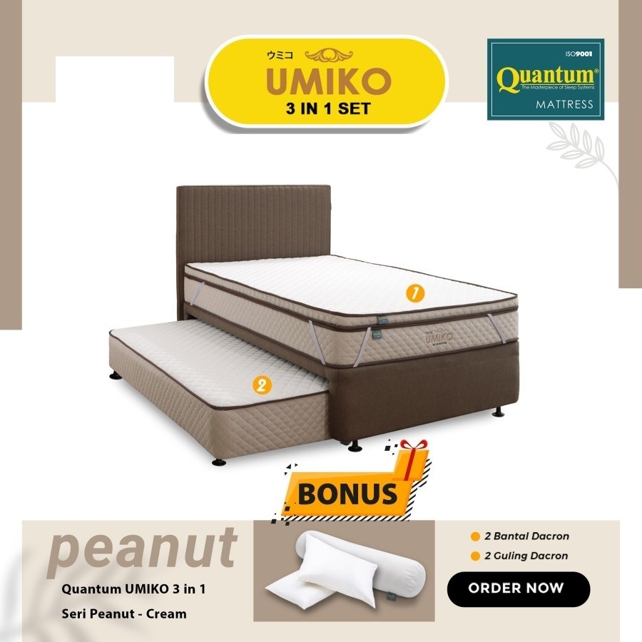Quantum Umiko springbed 2 in 1 sorong bed set by QUANTUM SPRINGBED