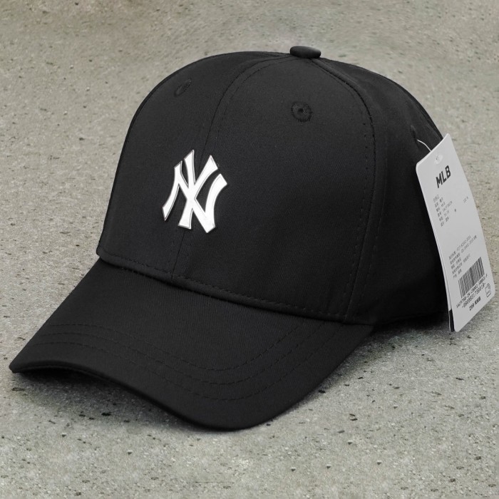 Topi NY MLB Logo Metal Plat Besi FULL TAG Pengait Cetekan - PembelianGrosir