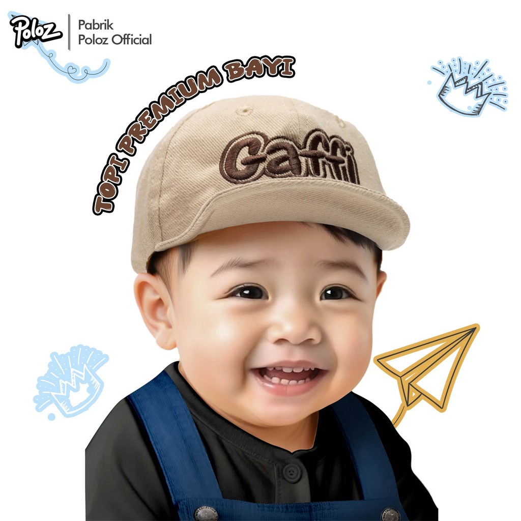 Topi Bayi Custom Bordir Nama Premium Topi Bayi Premium Bordir Nama Topi custom free Bordir Nama Bayi