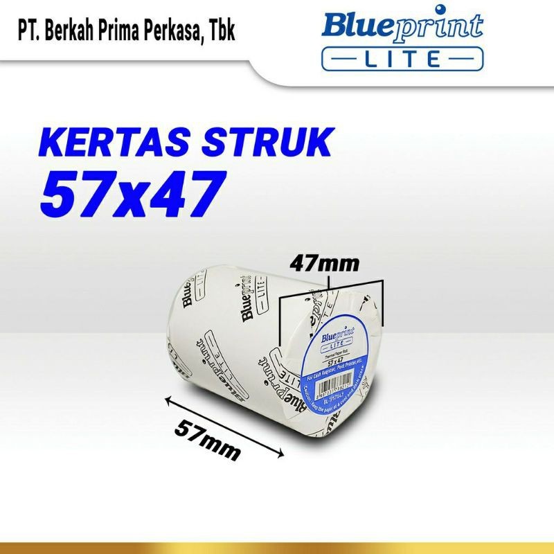 

BLUEPRINT LITE 57 x 47 thermal paper roll kertas print struk EDC pos BL-TP57x47 57x47