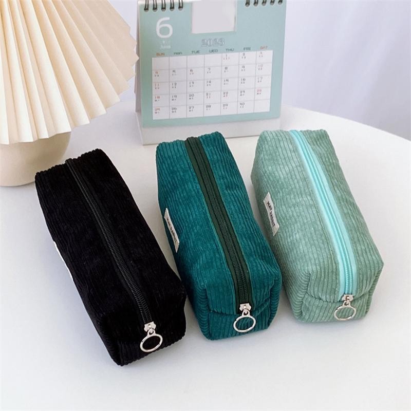 

1 Piece Simple Student Pencil Pouch For Boy Girl Fashion Aesthetic Solid Color Series Pencil Case Makeup Bag School Supplies