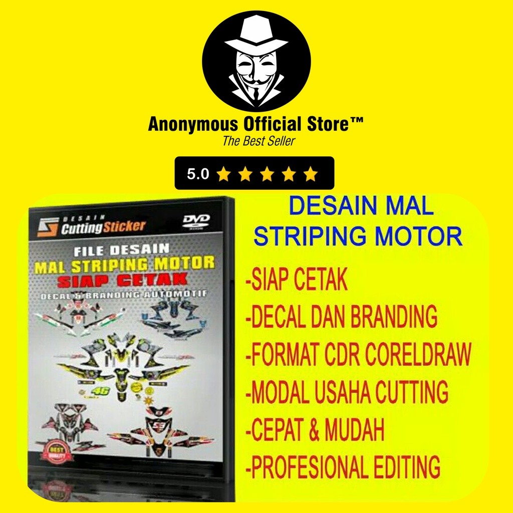KOLEKSI TEMPLATE DESAIN PREMIUM POLA MOTOR DECAL CUTTING STICKER STIKER STRIPING BRANDING MOBIL FORM