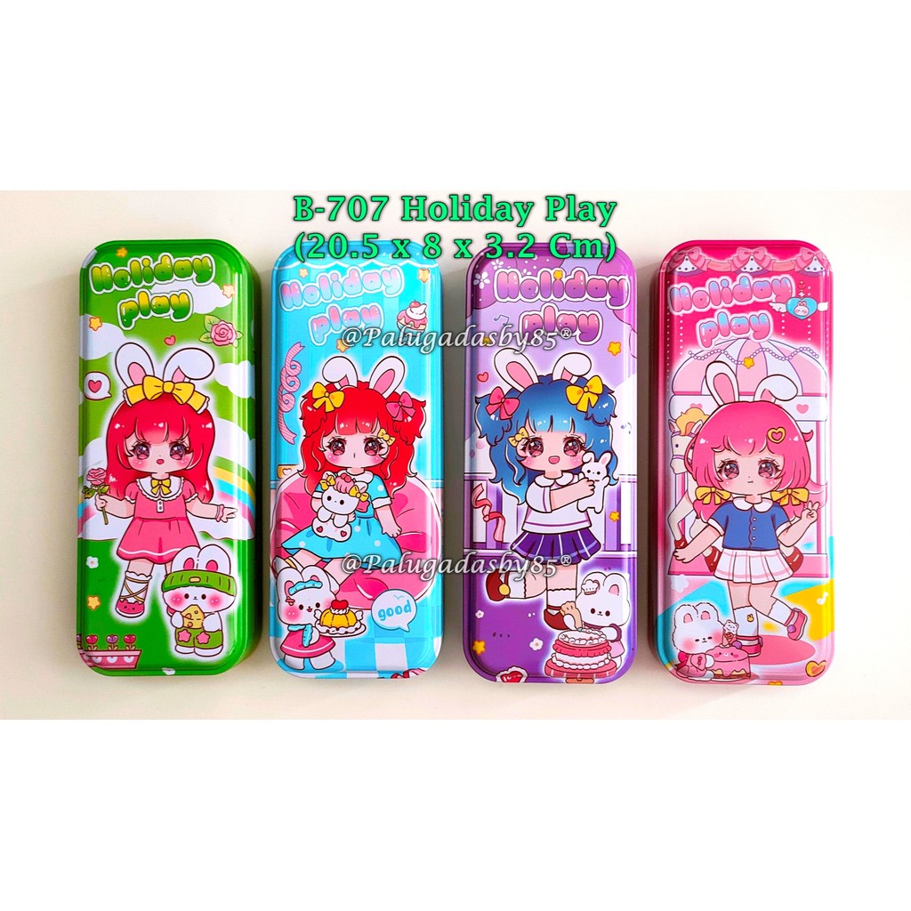 

(1 Biji) Kotak Pensil Kaleng 20.5 x 8 x 3.2 Cm / Tempat Pensil Kaleng GXIMP B-707 Holiday Play