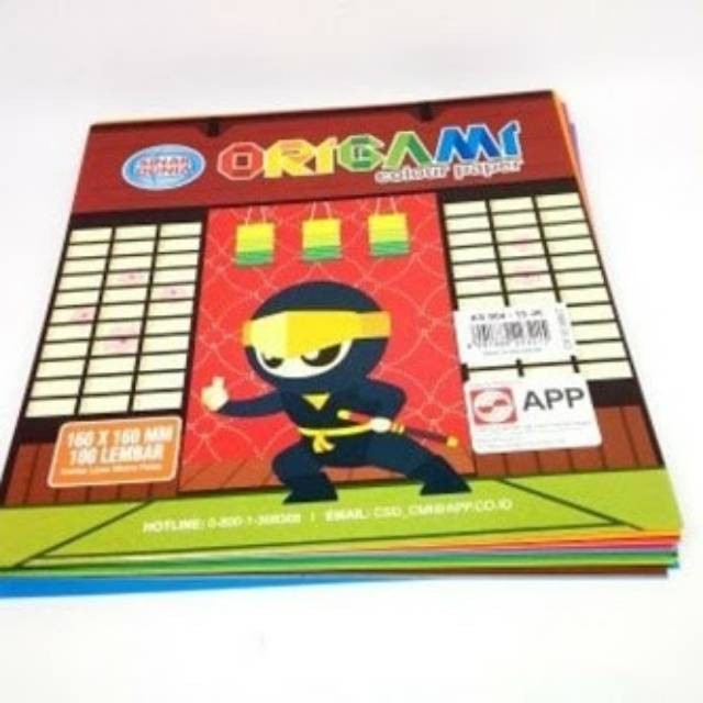 

Origami kecil 12 x 12 sinar dunia isi 100lbr atk