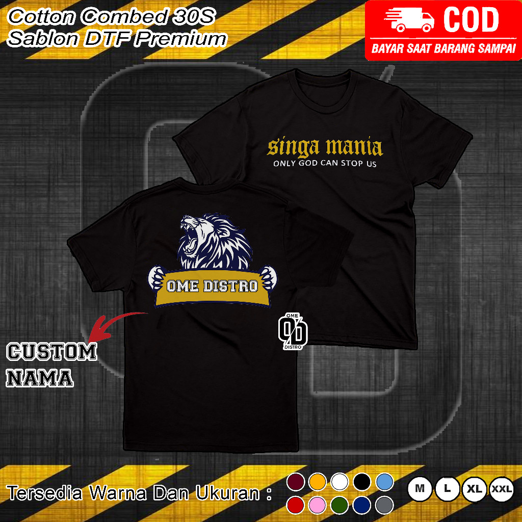 V3 Baju Kaos Distro Singa Mania Sriwijaya FC