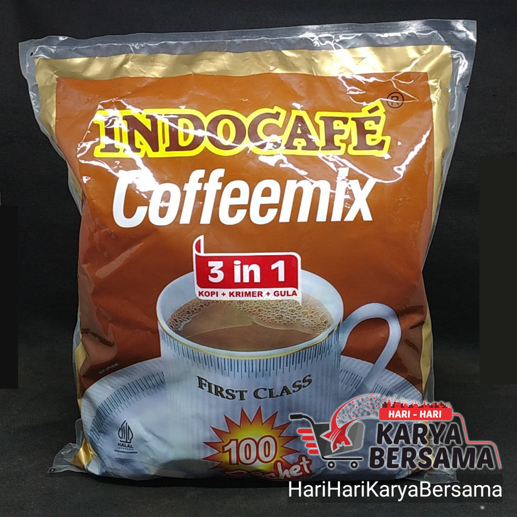 

MINUMAN BUBUK KOPI INSTAN INDOCAFE COFFEE MIX 100'S X 20GR