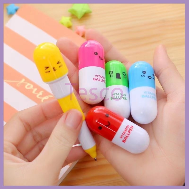 

Tesco Pulpen Lucu/Pulpen Kapsul Vitamin Pena Vitamin Unik Souvenir Vitamin Ballpen Pena Lucu