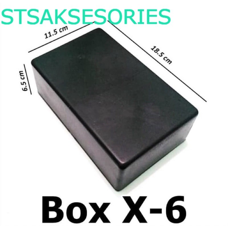 Box Plastik Hitam X 6 X - 6 Kotak Elektronik