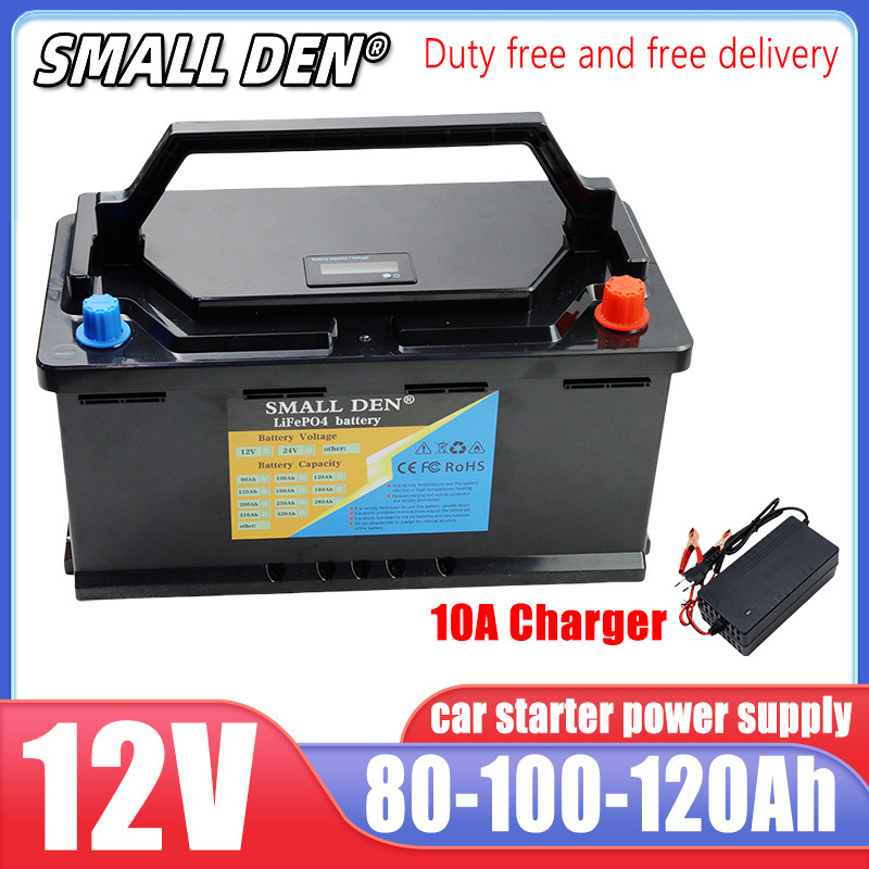 12V 120AH 100AH 80AH lifepo4 battery automatic ignition car starter power supply 12.8V E-Boat RV sol