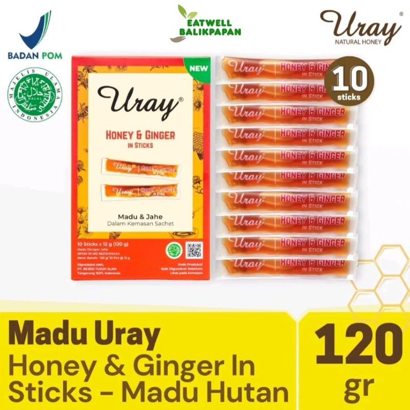 

MADU URAY HONEY & GINGER STICK SACHET - MADU HUTAN MENTAH BALIKPAPAN
