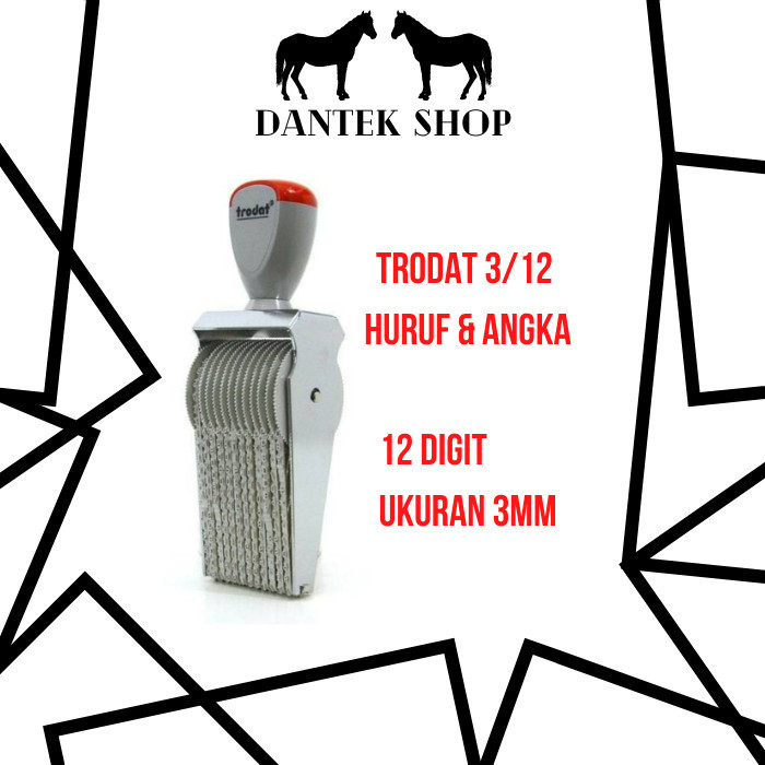 

Trodat Stempel Huruf & Angka Ukuran 3mm 12 Digit Karakter