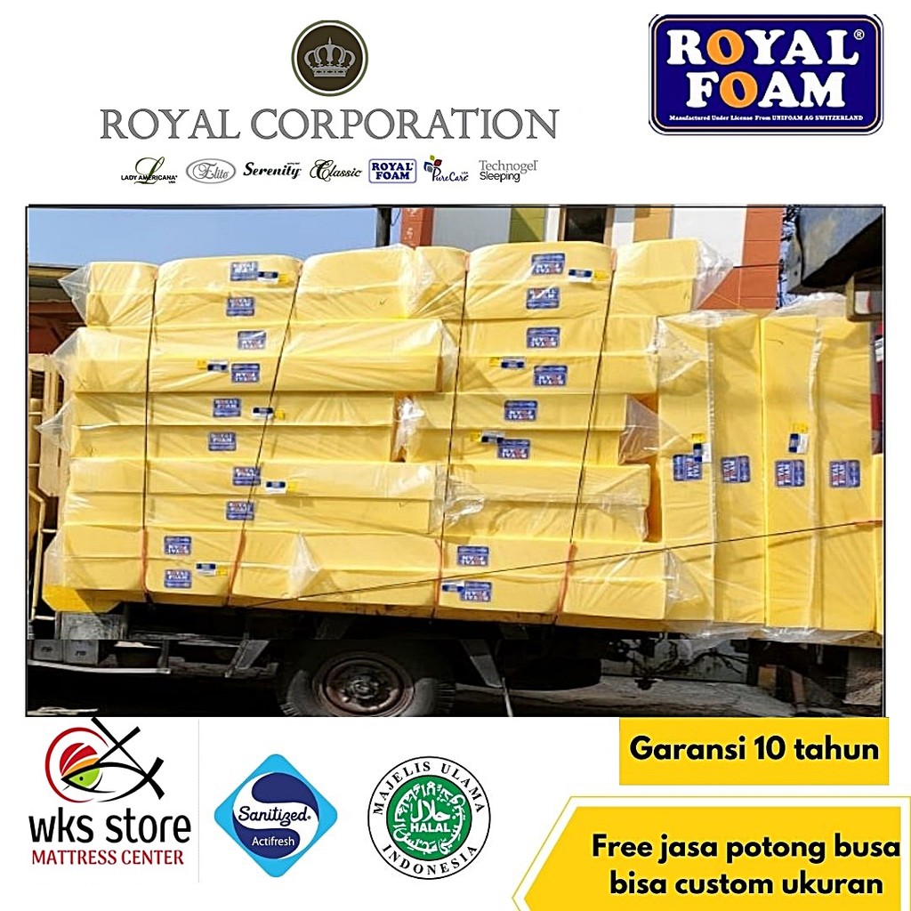 Busa Royal Foam D16 Yellow Kasur Busa Lembaran Bergaransi Tanpa Sarung