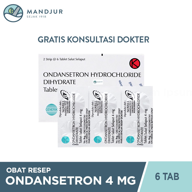 Ondansetron Novell 4 mg Strip 6 Tablet