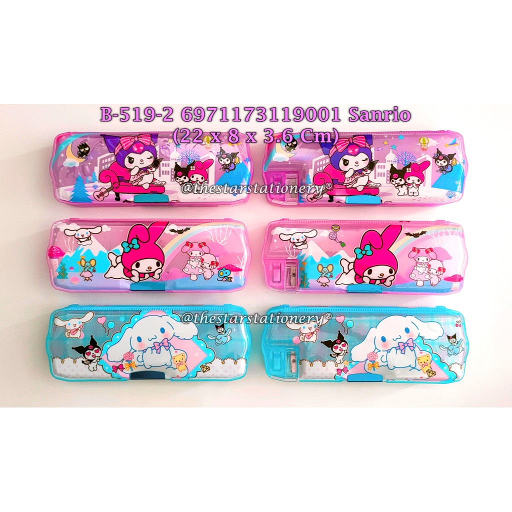 

(1 Biji) Kotak Pensil Magnet Sanrio Segi 8 B-519-2 / Tempat Pensil Magnet 22*8*3.6 Cm