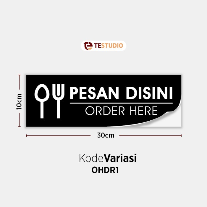 Stiker Pesan Disini - Tanda Sign Label Sticker Petunjuk - Sticker Pesan Disini - Pesan Disini Stiker