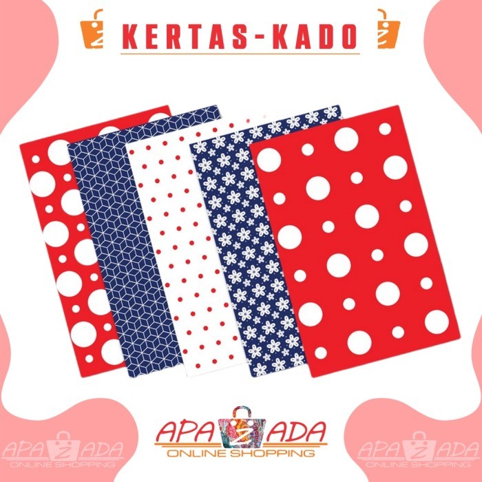 

RB001 Apazada - Kertas Kado Grosir Murah Motif Mix isi 20pc /