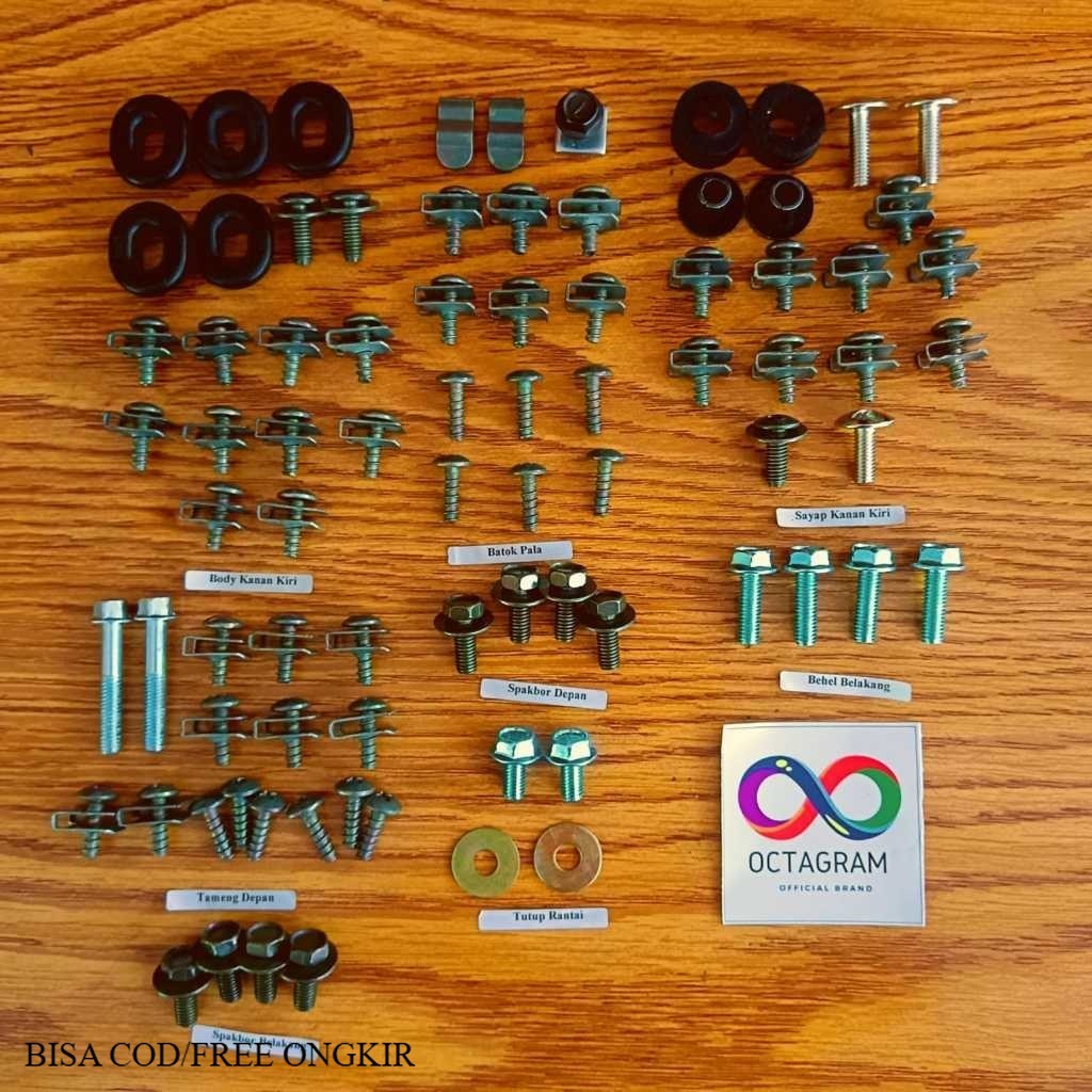 Gratis Ongkir/ Baut Jupiter Mx 135 Old Full Set/ Full Body Jupiter Mx 135 Old/ Baut Body Jupiter Mx1