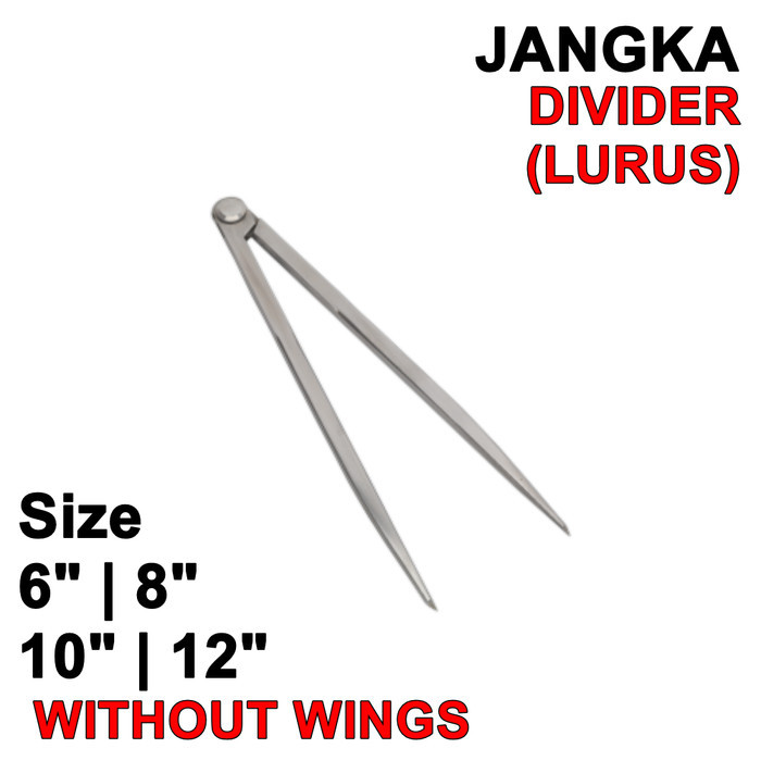 

Jangka Besi 8 Inch SOLAR Caliper Divider Lurus Square Leg Tanpa Wings