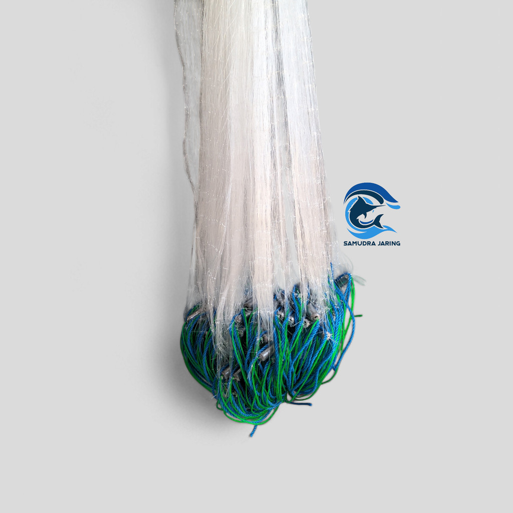Jaring ikan siap tinggi 1,5m panjang 50m pemberat timah jaring ikan murah jaring pukat