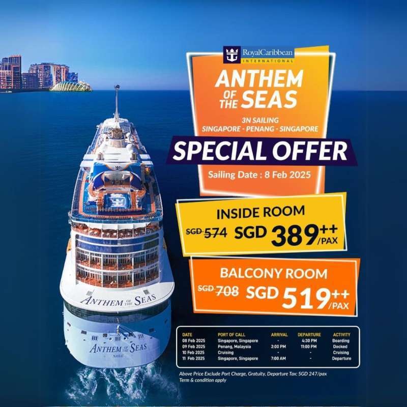 ROYAL CARIBBEAN SPECIAL OFFER (ANTHEM OF THE SEAS)