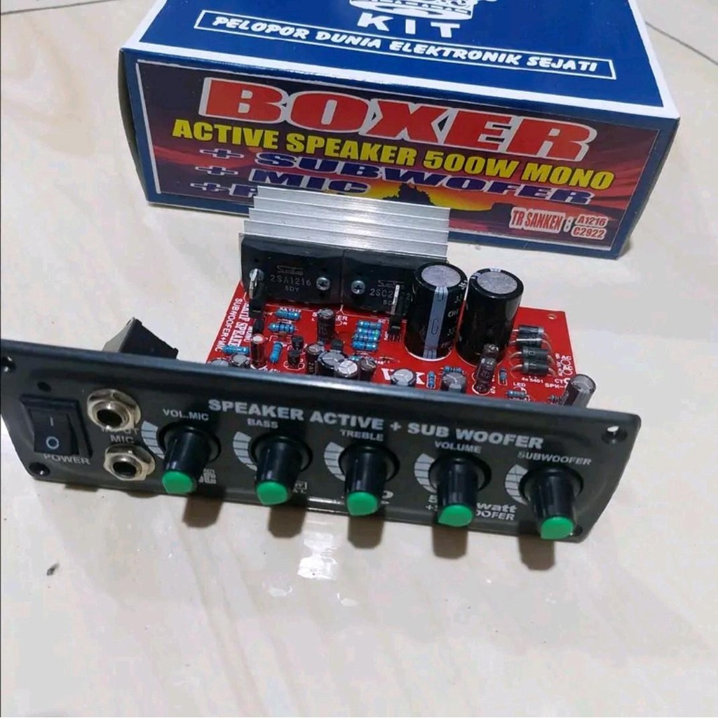 power aktif 500watt mono 2 mic subwofer final sangken Amplifier Subwoofer Bass