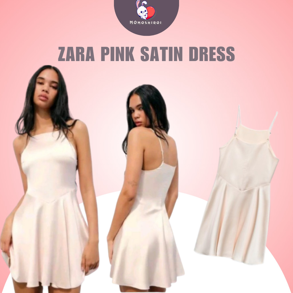 ZARA PINK SATIN DRESS