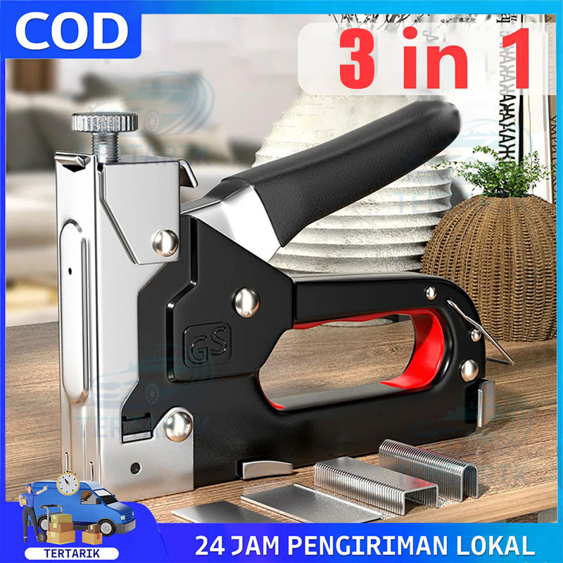 

Gratis 600 paku 3 In 1 Pistol Kuku Pistol Stapler Konstruksi Konstruksi Furnitur DIY Pelapis Pelapis Pistol Stapler Multifungsi Pistol Stapler Dekorasi Rumah Alat Pertukangan