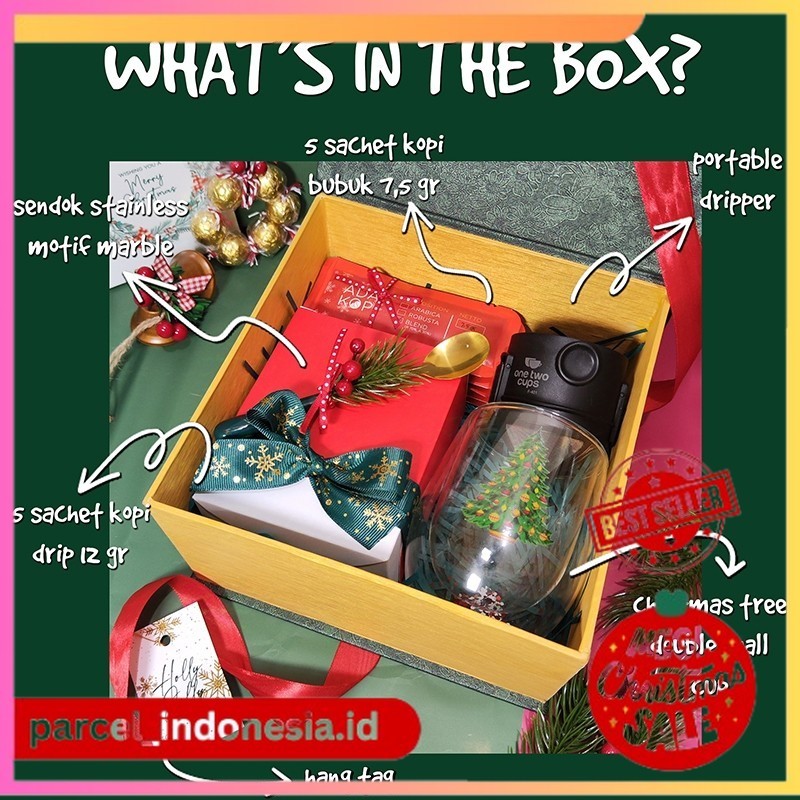 

ADAKOPI Hampers Natal Premium Unik Kopi Drip Gelas Box Pita