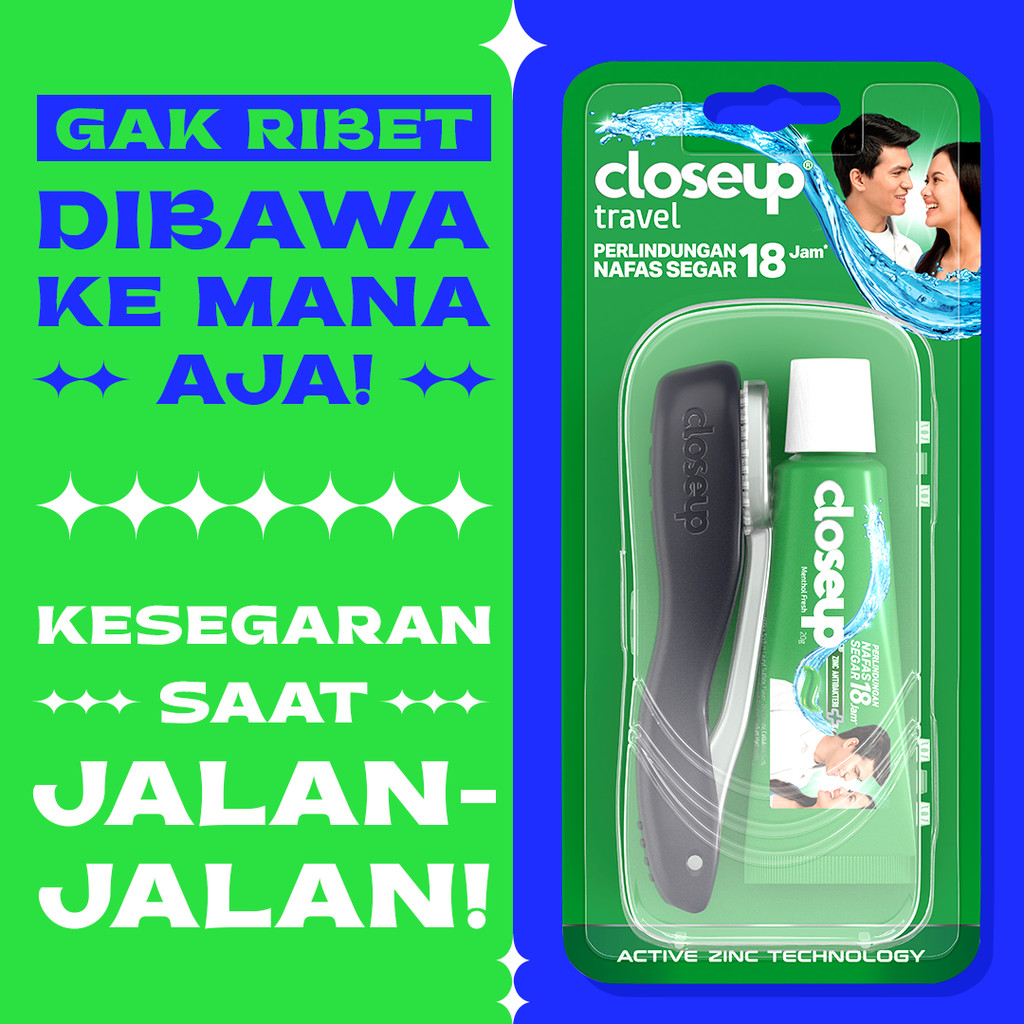 Closeup Sikat Gigi Travel (Sikat Gigi & Pasta Gigi) - Paket Travel Sikat Gigi