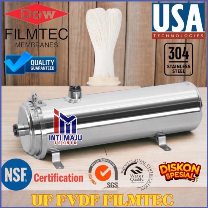 Ultrafiltrasi Pvdf 3000 lph Filter UF PVDF 3000 Liter/jam UF PVDF