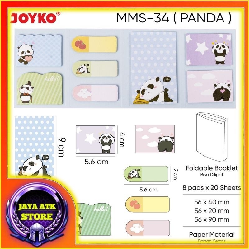 

Memo Stick JOYKO MMS-34 Sticky Note Kertas Memo Tempel Pembatas Buku Cute