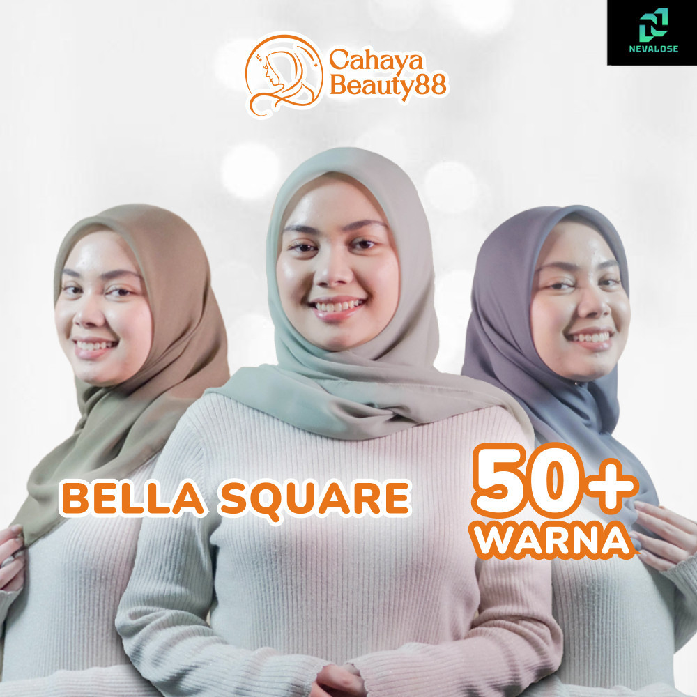Jilbab Bella Square Segi Empat / Hijab Bella Square - Warna Lengkap